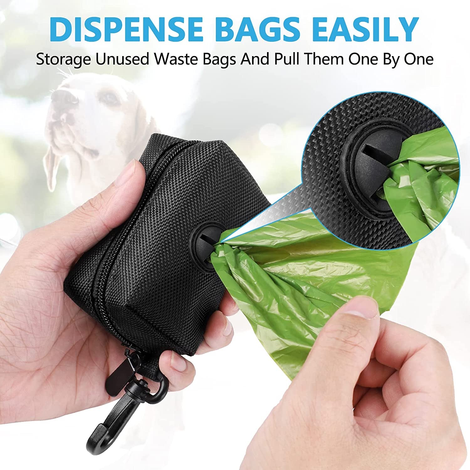 Dog Poop Bag Dispenser Holder Soft Waste Bags Roll Holders,2P Purple&Black
