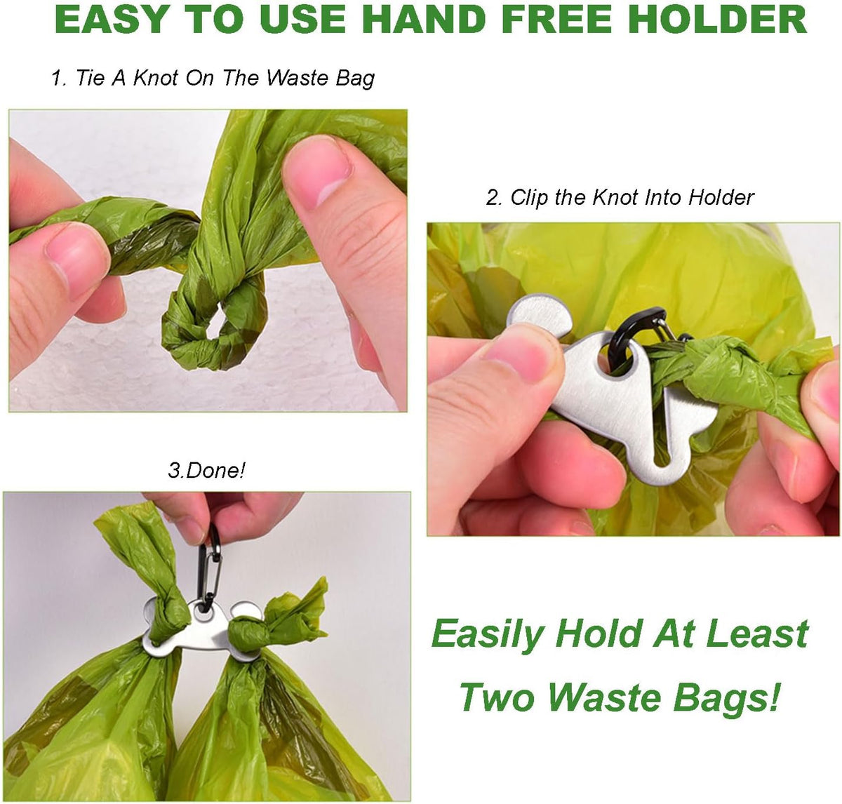 Dog Poop Bag Dispenser Holder Soft Waste Bags Roll Holders,2P Purple&Black
